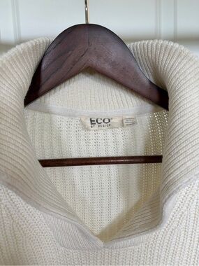 Marshalls Cream Ribbed V-Neck Sweater.